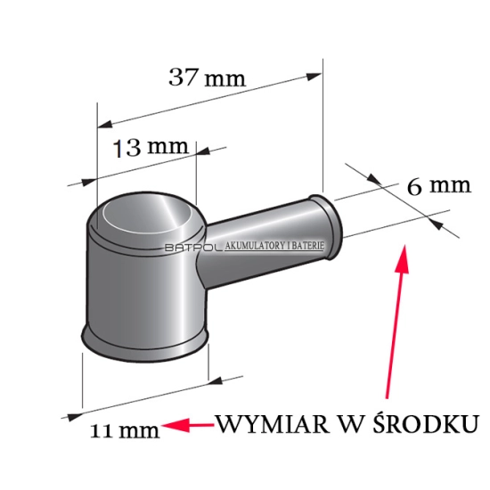 FAJKA OSLONA GUMOWA ALTERNATOR 11MM CEWKI