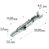KONEKTOR PIN MESKI OKRAGLY MATE-N-LOCK MNL 2 SZT