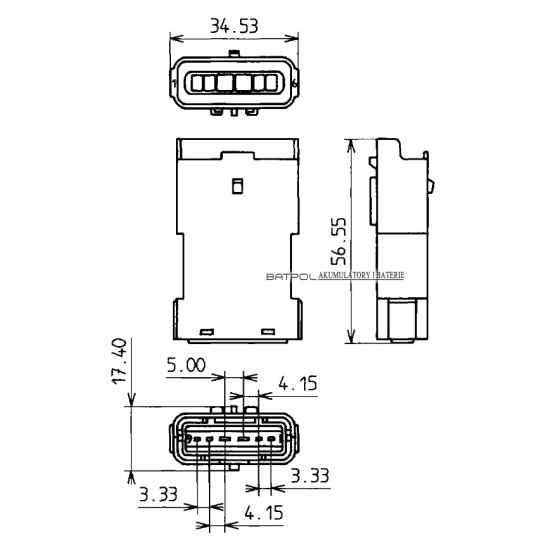 GNIAZDO ZLACZE 6 PIN SICMA PEUGEOT CITROEN FIAT
