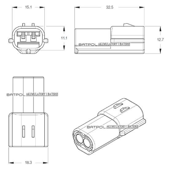 WTYK MESKI ECONOSEAL 2 PIN ZLACZE KOSTKA