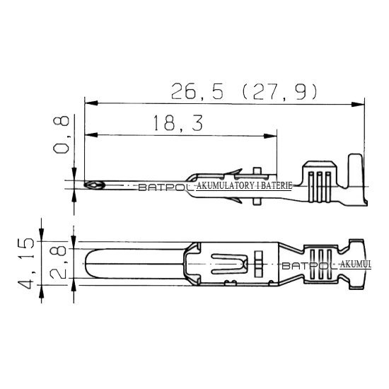 KONEKTOR PIN MESKI KOSTAL 2,8 SLK MERCEDES BMW