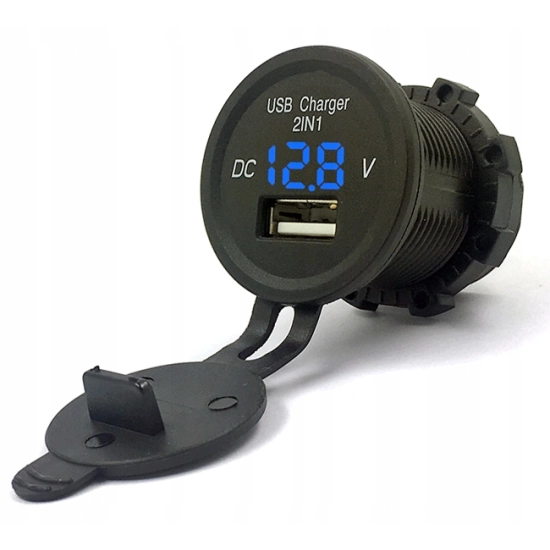 USB 2,1A SAMOCHODOWA LADOWARKA 12V WOLTOMIERZ N