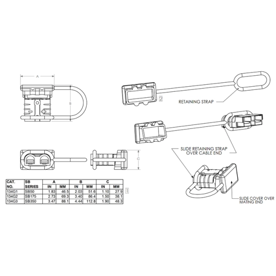 ZATYCZKA COVER ZASLEPKA ZLACZE ANDERSON SB AN350A