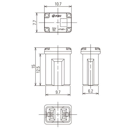 BEZPIECZNIK JAPAN JAPVAL JCASE MICRO 10 FEMALE 15A