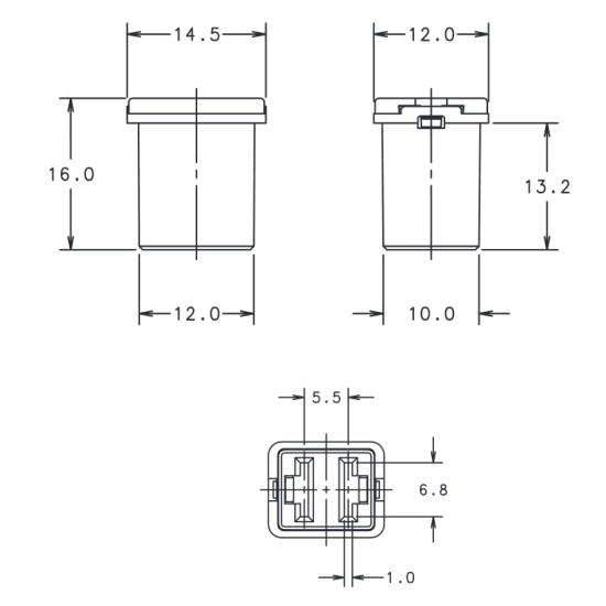 BEZPIECZNIK JAPAN JAPVAL JCASE MICRO 14 FEMALE 40A