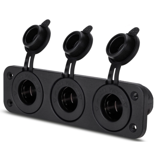3 X GNIAZDO ZAPALNICZKI 12/24V 20A RAMKA
