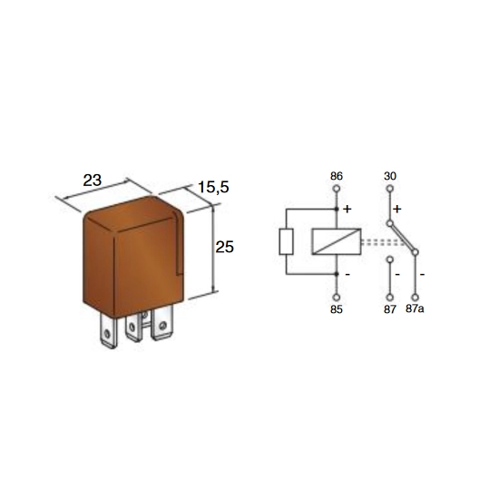 PRZEKAZNIK MIKRO 5 PIN 12V 20A 67730 E016 FIAT NC