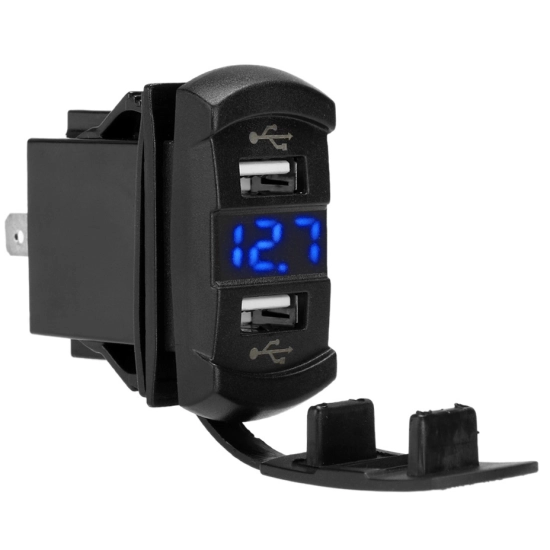 USB 4,2A SAMOCHODOWA LADOWARKA 12V WOLTOMIERZ N
