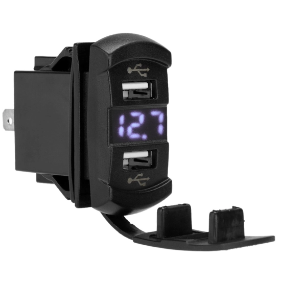 USB 4,2A SAMOCHODOWA LADOWARKA 12V WOLTOMIERZ B