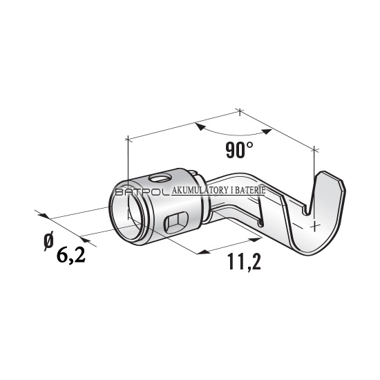 KONEKTOR 6,2 MM SWIECY ZAPLONOWEJ MTA PIN 90 ST