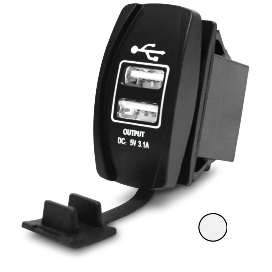 USB 5V 3,1A GNIAZDO LADOWARKA 12V PANELOWA B