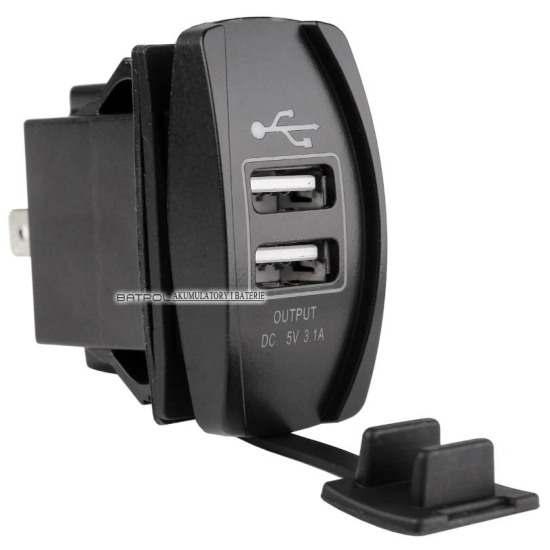 USB 5V 3,1A GNIAZDO LADOWARKA 12V PANELOWA P