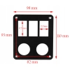 RAMKA PANEL ALUMINIUM CARLING PRZELACZNIK X3 + USB