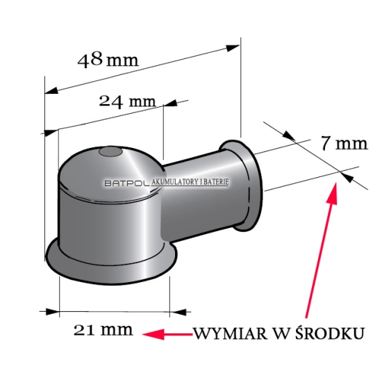 FAJKA OSLONA GUMOWA ALTERNATOR 21MM CEWKI