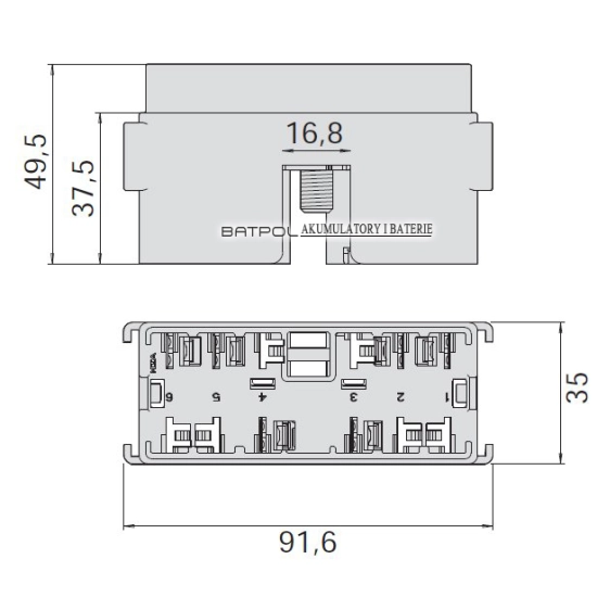 MODUŁ MTA 0101470 SKRZYNKA GNIAZDO 6x Maxi BEZP