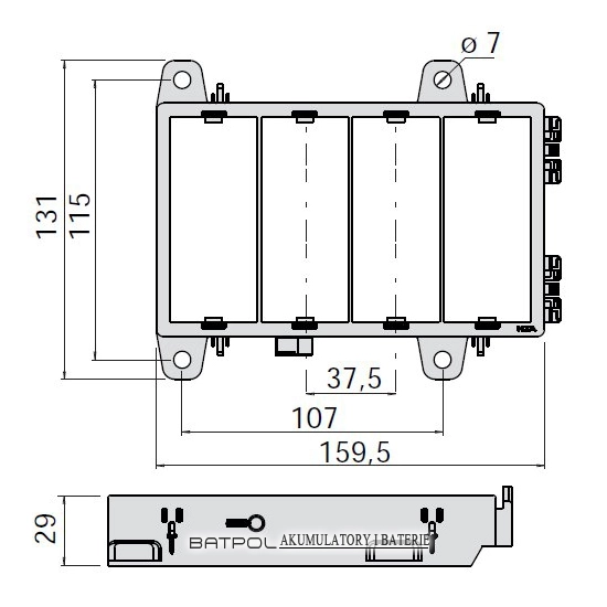 RAMKA MTA 0101520 PODSTAWA GNIAZDO MODUŁ MODUŁU x4