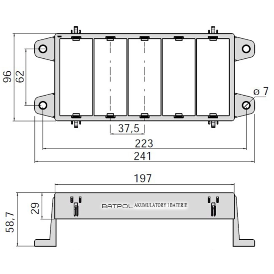 RAMKA MTA 0101450 PODSTAWA GNIAZDO MODUŁ MODUŁU x5