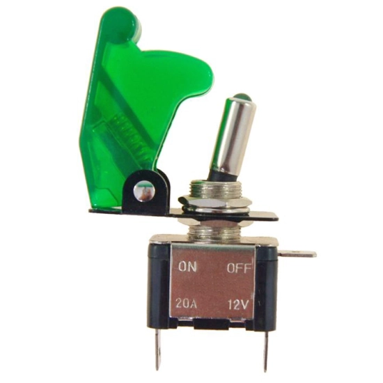 PRZELACZNIK TOPGUN TOP-GUN 12V ZIELONA DIODA