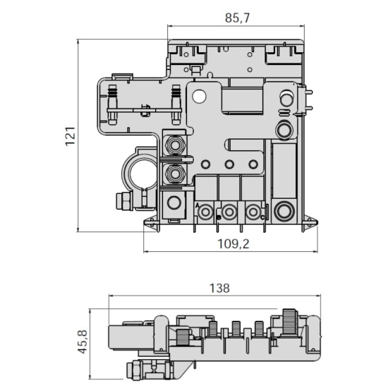 SKRZYNKA KLEMA PLUS FIAT IVECO DAILY MEGAVAL MIDI