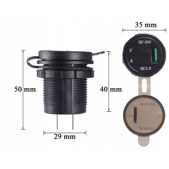 USB 3.0 QUICK CHARGE WOLTOMIERZ AMPEROMIERZ N