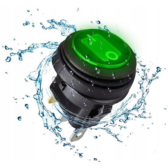 WŁĄCZNIK PRZEŁĄCZNIK HERMETYCZNY 12V IP65 GREEN