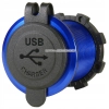 USB 5V 4,2A GNIAZDO ŁADOWARKA METALOWA 12V NIEB