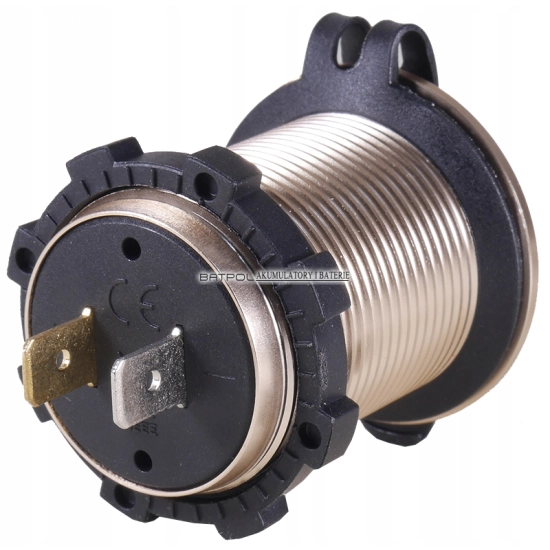USB 5V 4,2A GNIAZDO ŁADOWARKA METALOWA 12V ZŁOTY