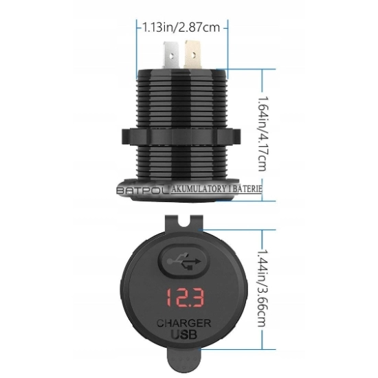 USB 3.0 QUICK CHARGE WOLTOMIERZ WYŁĄCZNIK N