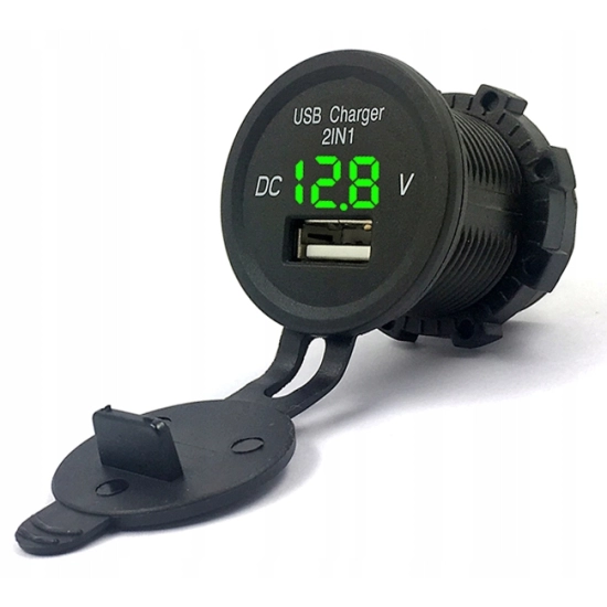 USB 2,1A SAMOCHODOWA LADOWARKA 12V WOLTOMIERZ Z