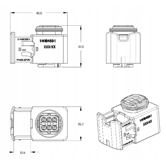 WTYK KOSTKA HDSC1,5 SCANIA DAF LAMP LAMPY 6 PIN