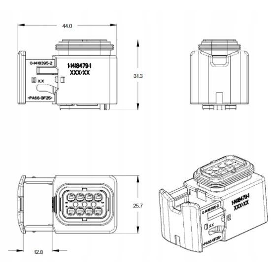 WTYK KOSTKA HDSC1,5 SCANIA DAF LAMP KIERUNKI 8 PIN