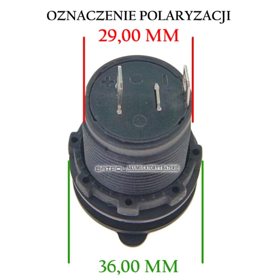 HERMETYCZNE GNIAZDO ZAPALNICZKI 12/24V 15-20A POJ