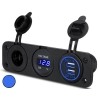 USB 4,2A+WOLTOMIERZ 6-30V+GNIAZDO ZAPALNICZKI NIEB