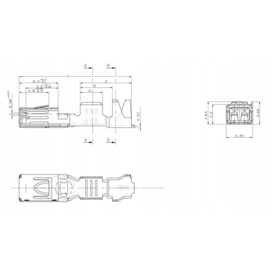 KONEKTOR PIN ZENSKI MPQ 2,8mm 1,0-2,5 mm2 SKODA VW