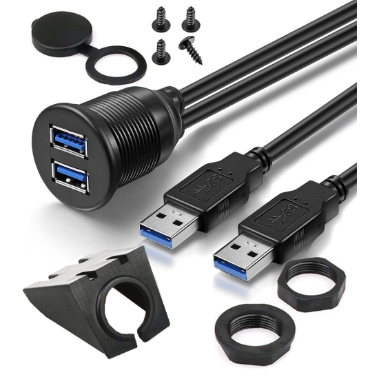 PRZEDLUZACZ 2 MB GNIAZDO USB 3,0 x 2 PANEL MONTAŻ