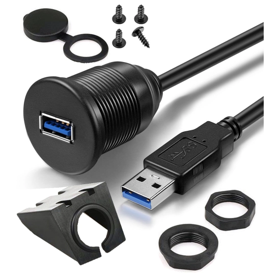 PRZEDLUZACZ 2 MB GNIAZDO USB 3,0 x 1 PANEL MONTAŻ