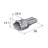 GNIAZDO MT 2PIN SUMITOMO MOTOCYKLE KOSTKA TYP1