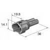 GNIAZDO MT 2PIN SUMITOMO MOTOCYKLE KOSTKA TYP2