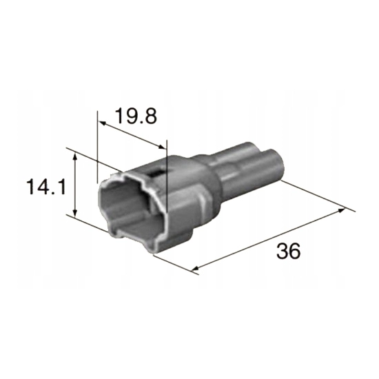 GNIAZDO MT 2PIN SUMITOMO MOTOCYKLE KOSTKA TYP2