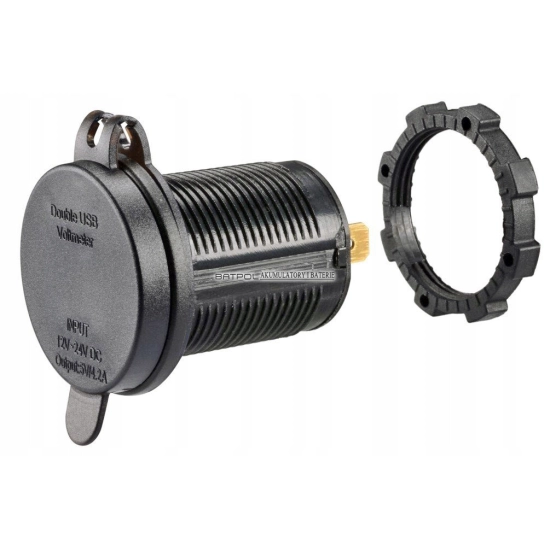 USB 4,2A ŁADOWARKA 12-24V SAMOCHODOWA WOLTOMIERZ C