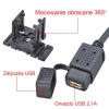 MOTOCYKLOWE GNIAZDO USB 2,1A ŁADOWARKA KIEROWNICE