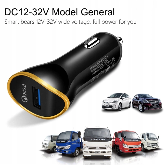 ŁADOWARKA QUICK CHARGE 3.0 SZYBKA SAMOCHODOWA 3,1A