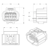 GNIAZDO ZENSKIE ECONOSEAL 10 PIN ZLACZE KOSTKA