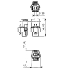 WTYK ZLACZE 2 PIN SICMA PEUGEOT CITROEN FIAT SZARA