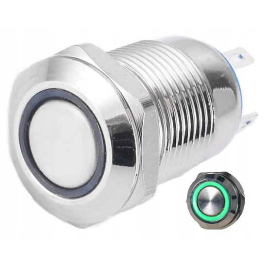 PRZYCISK WANDALOODPORNY 12mm CHWILOWY 2A/250V Z