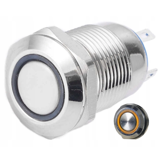 PRZYCISK WANDALOODPORNY 12mm CHWILOWY 2A/250V P