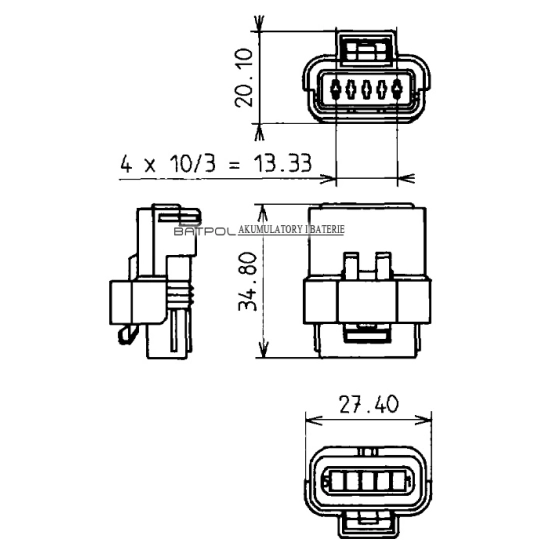 WIAZKA 5 PIN SICMA PEUGEOT CITROEN FIAT ZOLTA