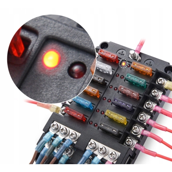 SKRZYNKA OPRAWA GNIAZDO BEZPIECZNIKOW GB-12 LED