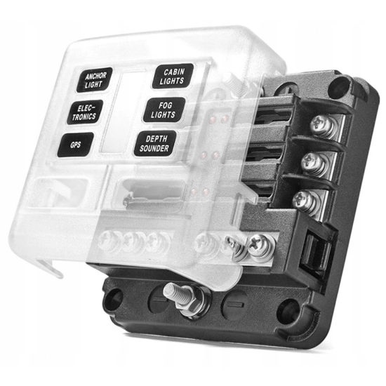 SKRZYNKA OPRAWA GNIAZDO BEZPIECZNIKOW GB-6 LED