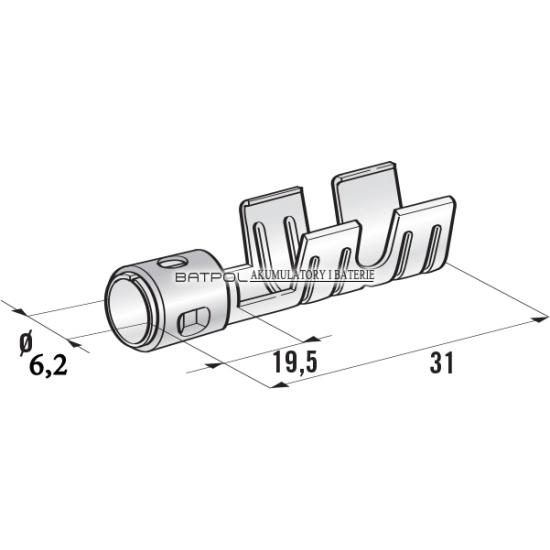 KONEKTOR 6,2 MM SWIECY ZAPLONOWEJ MTA PIN